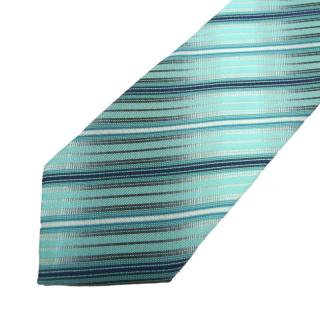 Pánská kravata modrozelená s proužky (J021)