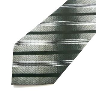 Pánská kravata šedá s proužky (J014)