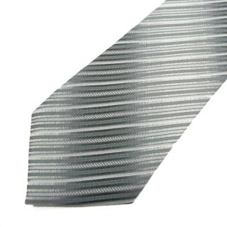 Pánská kravata šedá s proužky (J015)