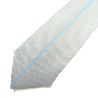 Pánská kravata stříbrná s proužkem (J102)