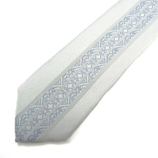 Pánská kravata stříbrná s proužkem (J103)