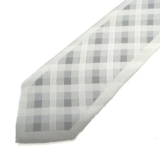 Pánská kravata stříbrná se vzorkem (J104)