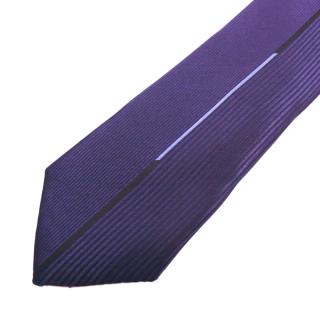Pánská kravata tmavě modrá s proužkem (J124)