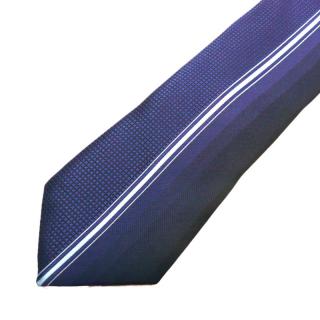 Pánská kravata tmavě modrá s proužkem (J125)