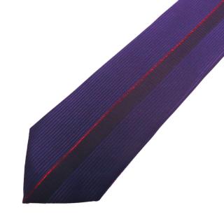 Pánská kravata tmavě modrá s proužkem (J126)