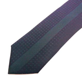 Pánská kravata tmavě modrá s proužkem (J127)