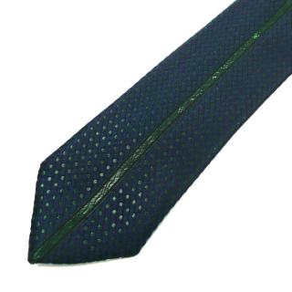 Pánská kravata tmavě modrá s proužkem (J129)