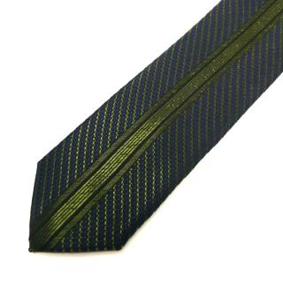 Pánská kravata tmavě modrá s proužkem (J131)