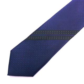 Pánská kravata tmavě modrá se vzorkem (J123)