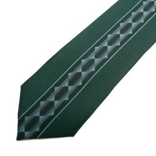 Pánská kravata zelená s proužkem (J101)