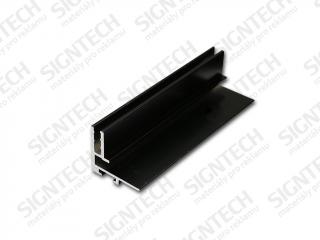 lgp-sticker® | Al profil TX | 27x30 mm | 6,1 m | elox černý