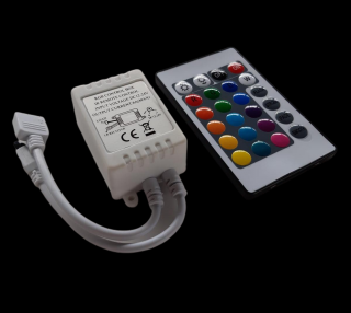 Ovladač RGB LED pásků | 12-24VDC | 3x2A | IR ovládání 24 tlačítek