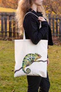 Ručně malovaná taška - Chameleon