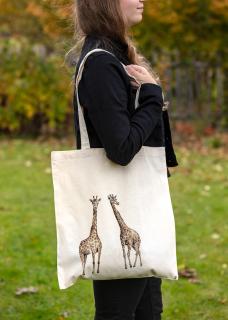 Ručně malovaná taška - Žirafy