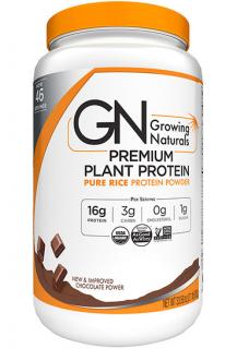 GROWING NATURALS Rice Protein Isolate RAW Powder Chocolate Power Balení: 952g, Příchuť: Čokoláda