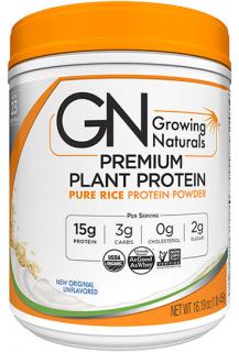 GROWING NATURALS Rice Protein Isolate RAW Powder Original Flavor Balení: 459g, Příchuť: Bez příchuti