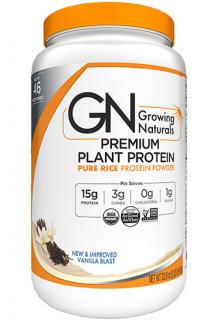 GROWING NATURALS Rice Protein Isolate RAW Powder Vanilla Blast Balení: 930g, Příchuť: Vanilka