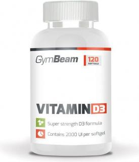GymBeam Vitamin D3 Balení: 120 kapslí