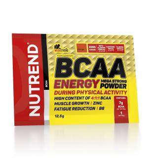 Nutrend BCAA ENERGY MEGA STRONG POWDER Balení: 12,5 g - vzorek, Příchuť: Malina