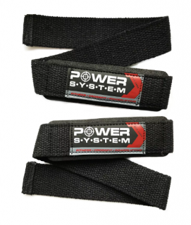 Power System Posilovací trhačky POWER STRAPS Objem: černo/červená, Velikost: 1 pár