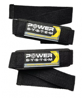 Power System Posilovací trhačky POWER STRAPS Objem: černo/žlutá, Velikost: 1 pár