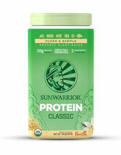 Sunwarrior Classic Raw Protein Bio Balení: 750g, Příchuť: Vanilka