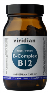 Viridian Nutrition B-Complex B12 High Twelwe® 90kapslí