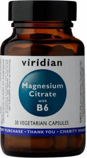 Viridian Nutrition Magnesium Citrate with Vitamin B6 90 kapslí