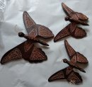 Dřevěná dekorace Motýl - 3 kusy