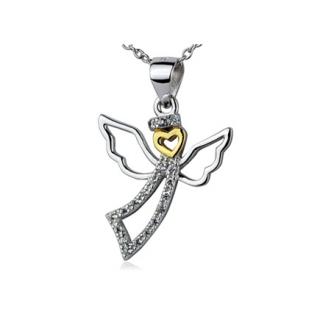 Stříbný dětský náhrdelník s andílkem
