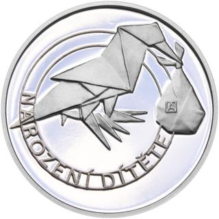 Stříbrný medailon k narození dítěte 2021