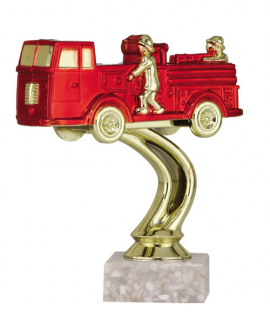 Barevná figurka hasičského auta