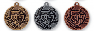 Hasičská medaile 40 mm se znakem SDH a závěsným uchem Barva motivu: Starostříbro