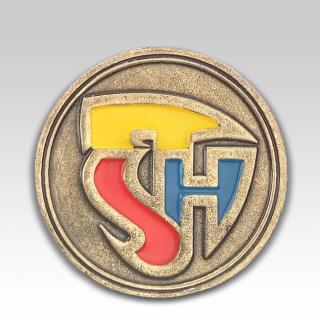 Hasičská medaile SDH barvená Barva motivu: Starozlato