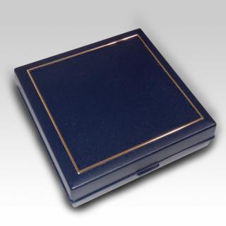 Krabička na medaili 50mm čtvercová modrá