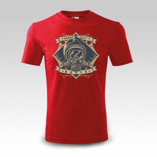 Tričko s potiskem hasič odvaha čest Barva: Červená
