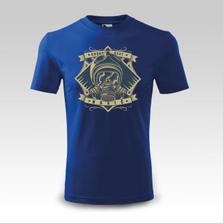 Tričko s potiskem hasič odvaha čest Barva: Modrá