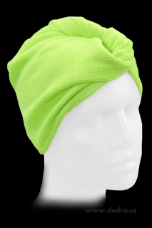 2 ks turban na vysoušení vlasů jasně zelený