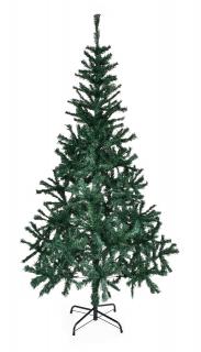 210 cm Vánoční stromek se stojanem, ZELENÝ SMRK