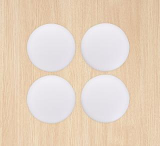 4 ks samolepící silikonové podložky proti nárazu dveří, kulaté, bílé