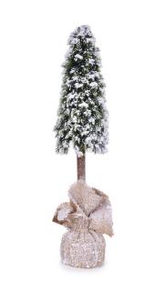 59 cm Zasněžený stromek na dřevěném kmínku, stojící dekorace