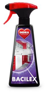 Hygienický čistič hladkých povrchů s vysokým obsahem alkoholu 70 %, 500 ml, BACILEX®