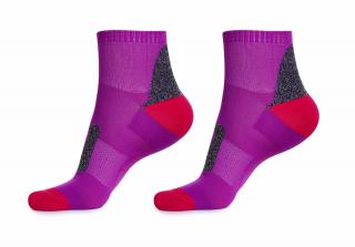 Sportovní funkční ponožky, pohodlné, fialovo-červeno-šedé