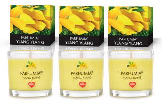 VOTIVNÍ SADA 3ks sójových vonných eko-svíček PARFUMIA®, YLANG YLANG