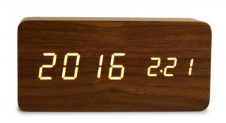WOODOO CLOCK, digitální LED dřevěné hodiny