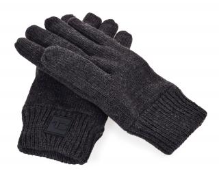 Zimní pletené rukavice s teplou měkkou podšívkou FC BLACK BADGE