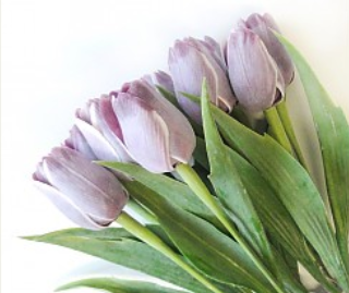 Svěží umělé tulipány tulipány - fialový světle (la)