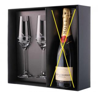 Diamante dárkový set sklenic na šampaňské se Swarovski krystaly Venezia 230 ml 2KS