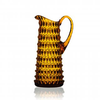 Květná 1794 ručně foukaný džbán Polka Dot Amber 1200 ml