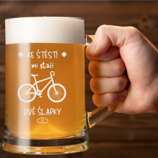 Pivní půllitr pro cyklistu ŠLAPKY